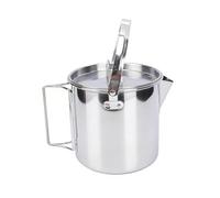 Depisuta Bouilloire de Camping, Bouilloire à thé en Acier Inoxydable 304 de 1,2 L, Poignée Pliable avec Couvercles, Cafetière 5,12 X 5,12 X 7,87 Pouces, Théière à café (Bouteille d'eau extérieure