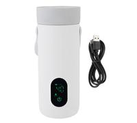 Depisuta Bouilloire électrique de Voyage de 350ml, Chauffe-lait Rechargeable de Chaudière à Eau Chaude de CordlessUSB, Petit Pot Portatif sans Fil de thé de Bouilloire de café de thé