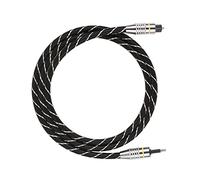 Depisuta Câble Fibre Optique Numérique Toslink vers Mini Prise, 250 M Bit/s, 3,5 Mm, Connecteur plaqué or, PVC Noir pour Pro (1 m / 3,3 pieds)