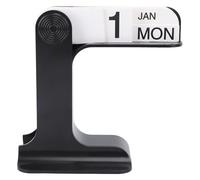 Depisuta Calendrier Perpétuel, Calendrier de Flip de Bureau avec Panneaux de Date de Date du Mois pour Décoration du Bureau à Domicile (BLACK)