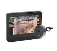 Depisuta Caméra Judas de Porte, Sonnette WiFi avec Visionneuse de Porte Intelligente LCD 4,3 Pouces, Alertes de Détection de Mouvement PIR Grand Angle 160 °, Audio Bidirectionnel