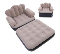 Depisuta Canapé-lit Gonflable, canapé Convertible de 2 en 1 en Matelas de canapé de Souffle, de Camping Pliable Portable vers Le Camping à Domicile