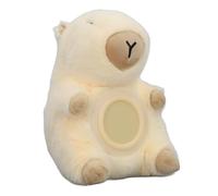 Depisuta Capybara Alarme avec Lumière Nocturne pour Les Enfants, Joli Jouet en Peluche Capybara avec Réveil, Affichage de Lumière de Nuit 4000k, Animal en Peluche Capybara, 5,9x5,3x8.3