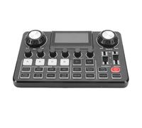 Depisuta Carte Son en Direct, Table de Mixage Audio USB, Carte Son Externe avec écran LED, Changeur de Voix et éclairage RVB, de Mixage Sonore pour Production de Podcasts,