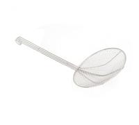 Depisuta Casquette d'araignée en Acier Inoxydable, Cuillère écumoire de Fil à Mailles à Poignée Longue Ergonomique avec Crochet pour Cuisiner la Friture (20cm)