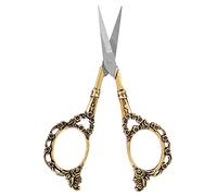 Depisuta Ciseaux de Broderie de Motif de Fleurs 1pc, Ciseaux à Aiguille en Acier Inoxydable pour Coudre et Scrapbooking, 11 Cm / 4,3 Pouces, Durable et Artisanat (Doré)