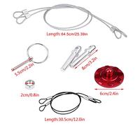 Depisuta CNC Aluminium ALLIAL RACING HOOD PIN LOCK MOT, LOCK DE CAOD ANTI-OXIDAGE DU DURANCE pour les Amateurs DE Course DE Voitures, Ajustement Universel pour la Plupart des Véhicules (rouge)