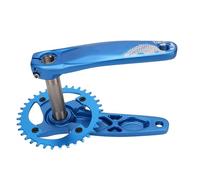 Depisuta Ensemble de Bras de Manivelle à Vélo, Ponton de Plateau intégré en Alliage en Alliage en Aluminium Creux avec Plateon 36t pour Les Transmissions de 8 à 12 Vitesses Bleues