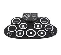 Depisuta Ensemble de Tambour électronique, 9 Pads Roll Up Practice PAD avec Deux Haut-parleurs USB RECHARGAGIE 18 Heures PlayTime Portable Machine pour Enfants Bâtiers de Tambour Inclus