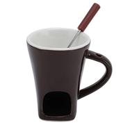 Depisuta Ensemble de Tasses à Fondue en Céramique, Tasse de au Chocolat Isolée avec Fourche pour la Soirée de Mariage de Nuit