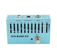 Depisuta EQ de bande 10, DC9V 31.25Hz-16kHz Pédale d'effet équateur de basse de guitare à bloc unique, Comprenant 4 cordes, 5 cordes Basse, 6 cordes, 7 cordes Guitare