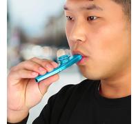 Depisuta Finition Fine en Aluminium Kazoo Flûte Bouche Instrument de Musique pour Enfants Portable Léger (Blue)