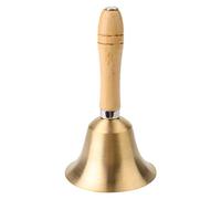 Depisuta Gandoue en Bois Hand Bell Copper School Children Toy Easy Loud Clear Sound for Games, Aide, Gold
