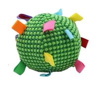 Depisuta Jouets Interactifs pour Chiens, 6,3 Pouces, Balle à Mâcher Interactive en Peluche Ronde pour Chien, Cloche Intégrée, Jouet de Traction pour Chien pour L'enrichissement et Le Jeu (Green)