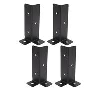 Depisuta Les Supports de Base D'ancrage de Pont ajusté 4pcs S'adaptent à 1,5x1,5, 2x2, 2x4, 4x4 Post, Support de Berceau de Clôture en Bois Réversible pour la Boîte aux Lettres