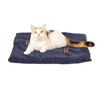 Depisuta Lit pour Chat Auto-Chauffant, 61 X 45 Cm, Coussin Chaud et Confortable en Peluche pour Animal Domestique, Tapis de Chenil Lavable, Coussin de Cage pour Chien avec Fond (Gris foncé)