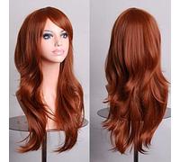Depisuta Long Cosplay Wig Cosplay Wig Femmes Résistantes à la Chaleur Perruque Synthétique pour la Danse de Noël, Couleur Vive Résistante à la Chaleur pour la pour la pour Danse de Noël, Couleur