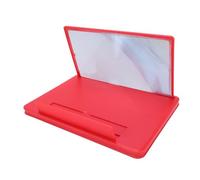 Depisuta Loupe D'écran de Téléphone Portable de 14 Pouces, Support de Téléphone Pliable avec Lentille de Fresnel HD 3D et Revêtement Anti-lumière Bleue, Angle Réglable pour Films, Vidéos (Rouge)