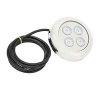 Depisuta Lumières de Bateau sous-Marine, 60 Degrés IP68 LED étanche à LED sous-Marine avec 4 Lumières Marines pour Bateaux de Yachts Ponton de Voiliers (White)