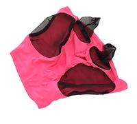 Depisuta Masque Anti-mouches élastique en Maille pour Cheval avec Protection des Oreilles, Masque Anti-mouches pour Cheval, Port Confortable, adapté aux Chevaux à Pattes Courtes, Doux pour la Peau,