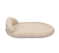 Depisuta Matelas Pneumatique Double, Matelas Gonflable Confortable à la Surface Suprarieure en Peluche avec Dossier, capacité de chargé de 661 Lb, 200x150x60cm, Pneumatique éclairée de Auto-gonflant