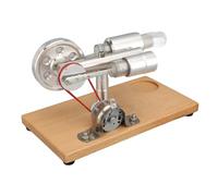 Depisuta Modèle de Moteur Stirling à Air Chaud, Kit Générateur d'électricité avec éclairage LED, Jouet éducatif et Kit de Moteur Stirling Générateur d'électricité pour Expériences de