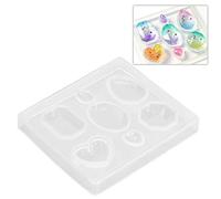 Depisuta Moule en Silicone Transparent avec Pierres Précieuses à Facettes Flexibles pour Bijoux, Travaux Manuels, Facile à Nettoyer et Réutilisable, Convient pour Porte-clés, Boucles D'oreilles,