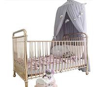 Depisuta Moustiquaire, Auvent de Lit en Forme de Dôme élégant, Rideau Suspendu pour Berneau de bébé avec Kit de Suspension, Auvent de Tente de Jeu Doux et Respirant, Décoration de Chambre (GRAY)