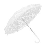 Depisuta Parapluie en Dentelle, Parapluie de Parasol en Dentelle de Mariage Blanc, de Broderie de Fleur Artisanales Vintage, Romantique, de Mariée de (51239 Blanc)