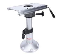 Depisuta Piédestal de Siège de Bateau avec Glissière, Base de Chaise de Bateau en Aluminium à Hauteur Réglable de 13 à 18 Pouces avec Mécanisme de Verrouillage, Rotation à 360 °
