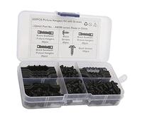 Depisuta Piège Mural en Dents de Scie de 100pcs Premium avec Vis sans Couture, adapté aux Outils Suspendus et aux Horloges en Véhicules Récréatifs, Navires, Grands Camions (BLACK)