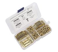 Depisuta Piège Mural en Dents de Scie de 100pcs Premium avec Vis sans Couture, adapté aux Outils Suspendus et aux Horloges en Véhicules Récréatifs, Navires, Grands Camions (GOLD)
