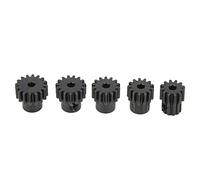 Depisuta Pignon de Moteur RC, 5 Pièces, Ensemble D'engrenages Robustes pour Voiture 1/10 RC, Acier au -molybdène 32DP 0.8M, Noir 12T 13T 14T 15T 16T