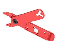 Depisuta Pince à Outils de Valve, Levier de Pneu, Pince à Maillon Principal pour la Réparation et L'entretien de Vélos, Alliage D'aluminium (rouge)