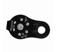 Depisuta Poulie D'escalade Poulie Piade Pivotante Lourde 26kn pour L'escalade de Corde 12 Mm, Alliage en Aluminium Transport Transportant (BLACK)