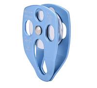Depisuta Poulle d'alpinisme à Rouleaux Durables de 32Kn pour l'escalade Exploration des Opérations de Sauvetage des Cours d'eau - Aluminium Alliage 3200kg de Charge Blue Silver 122 * 35 Mm