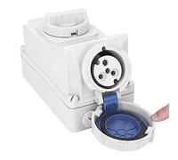Depisuta Prise électrique en Plein Air, Prise Extérieure Imperméable de 32a 3 Broches IP67, Prise de Commutation de Verrouillage Industrielle 2p + e, Imperméable