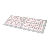 Depisuta Pudding Keycaps, 129 Touches Mignons Pbt Keycaps 2 Couleurs Injection de Profil OEM Transparent avec pour 61 62 64 68 84 87 104 108 Clavier Mécanique de Jeu (Rose)