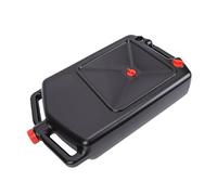 Depisuta Récipient de Vidange D'huile, capacité de 12 L, Bac de Récupération D'huile de Puits de Vidange Profonde à Profil Bas avec Bec Verseur Pratique et Couvercle, Seau de Collecte