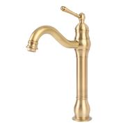Depisuta Robinet de Lavabo de Navire, Robinet de Salle de Bain à Poignée Unique en Cuivre, de vanité à vanité à un Seul Trou de Trou à un de avec 2 Tuyaux,