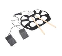 Depisuta Roll Up Tambour, 9 Coussinets Ensemble de Tambour électrique avec Pédale de Pied, Tampon d'entraînement de Portable pour les Enfants Débutants