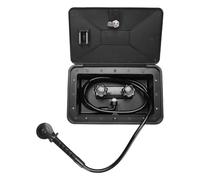 Depisuta RV Extérieur Douche Box Kit, de Verrouillage de Remorque Extérieure Douche Kit Robinet de Remplacement avec 2,5 Gpm Pomme de Douche, Tuyau et Clés, Utilisation Portable