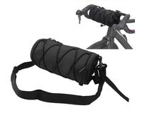 Depisuta Sac à Ossature Avant de Vélo, Sac à Tube Supérieur à Vélo, Forme de Cylindre Pliage de Poche de Vélo de Vélo, Accessoires de Vélo Poche pour Hommes (Black)