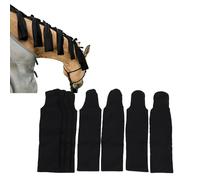 Depisuta Sacs à Crinière de Cheval 8 Pièces, Tissu tissé, Noir | Sacs de Protection pour Support de Protection de Crinière, Aide à Réduire les Enchevêtrements, la Casse et les Frottements