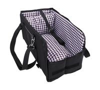 Depisuta Siège de Voiture pour Chien à Console Centrale, Siège de Voiture Rehausseur D'accoudoir Portable Anti-effondrement pour Les Voyages, Supporte Les Animaux jusqu'à 11 LB (Black)