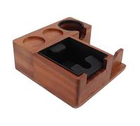 Depisuta Station DE Doseur DE Café en Bois, Boîte DE Rangement D'ACCESSOIRES LET EXPRESSO 4EN 1, SUPPORT DE Porte-Filtre, Organisateur d' pour Porte-Filtres, Doseur et Distribution