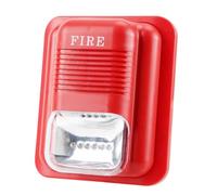 Depisuta Système D'alerte de Sirène D'alarme de Protection Incendie, Avertissement de Lumière Sonore DC12V / 24V pour Restaurant D'hôtel, 1,9 Pouces