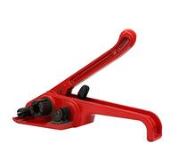 Depisuta Tendeur et Coucheur de Ceclage en Poly, Tendeur de Ceclage Manuel Rouge, Outil de Reliure sans Joint pour Ruban Animal/Pp de 16~19 Mm, Ensemble d'outilles de Scellage Manuel (rouge)