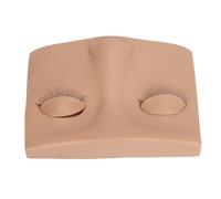 Depisuta Tête de Mannequin de Cils, Kit d'entraînement d'extension de Cils Réutilisable avec 3 Paires en une Seule Couche pour les Débutants de Formation des (couleur de peau)