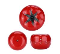 Depisuta Timer de la Cuisine à Rebours en Forme de Tomate Mécanique de 60 Minutes pour la Cuisson et la Cuisson, Pas de Batteries Nécessaires, ABS Rouge, Petit et Compact, adapté à/Cuisine, 1 X